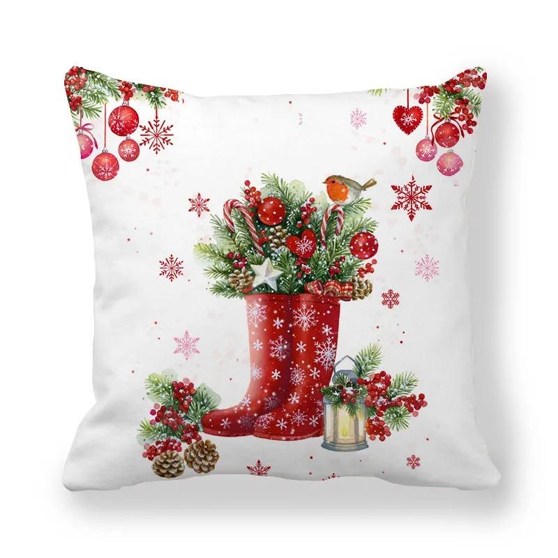 Наволочки с рождественской тематикой Аксессуары для автомобиля Офис Санта-Клаус Гостиная Диван Домашние наволочки