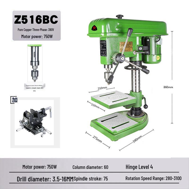 Deke Z516BC 16mm High Power 750W Bench Drill Press & Mill Machine