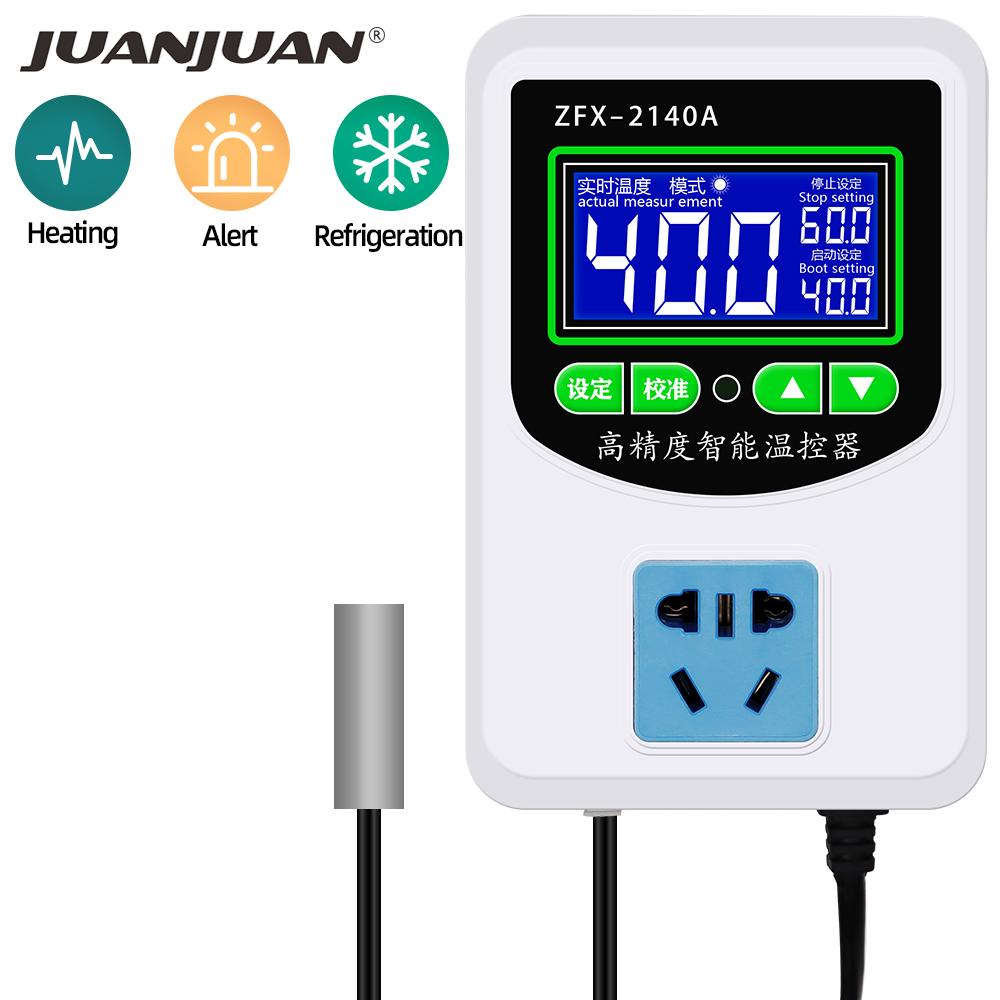 ZFX-2140A Цифровой микрокомпьютерный термостат 2200 Вт - 3500 Вт Регулятор температуры Переключатель Термостат Скидка 30%