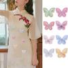 10Pcs Embroidery Applique Organza Butterfly High Colour Fastness Three-dimensional 5.5cm DIY Mesh Cloth Patch Home Supply