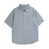 Летняя новая клетчатая рубашка мужская рубашка в стиле ретро с коротким рукавом в американском стиле японская рубашка куртка