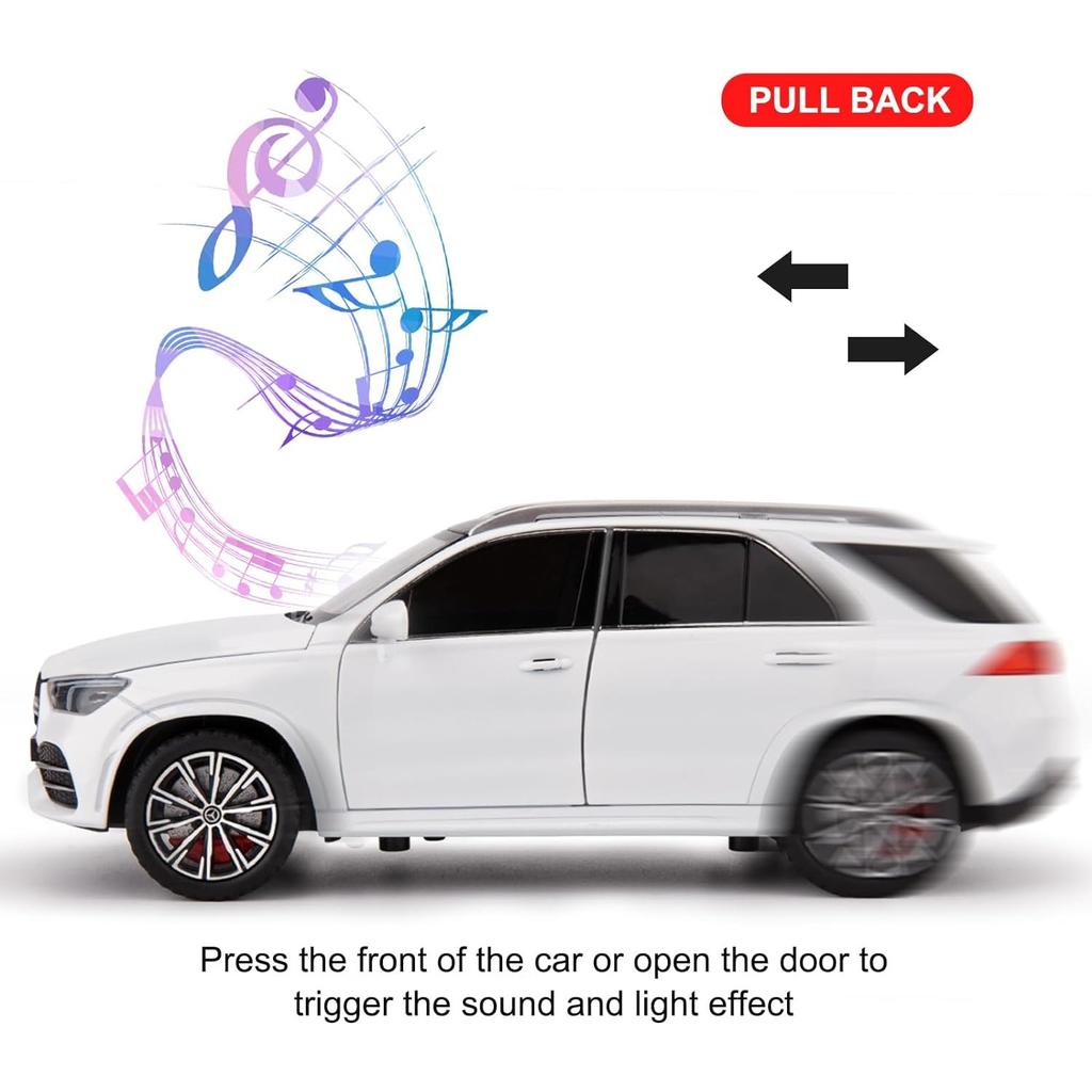 1/24 масштаб, литой игрушечный автомобиль Benz GLE 350 из сплава со звуком и светом, коллекционная модель автомобиля для детей, подарок