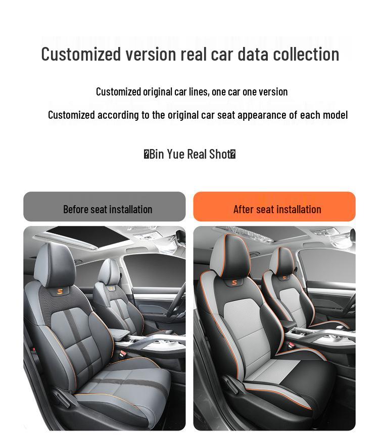 Universal Full Leather Car Seat Cushion for Bin Yue - Four Seasons, Five-Seater