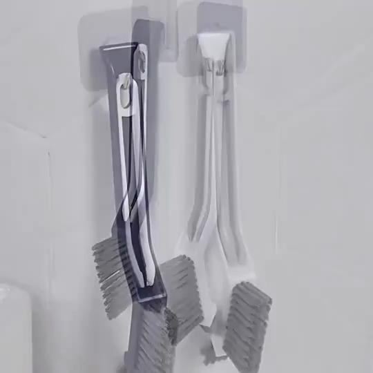 3-In-1 Crevice Brush Floor Cleaning Brush Wall Bathtub Tile Joint Crevice Hard Bristle Brush Bathroom Cleaning Brush