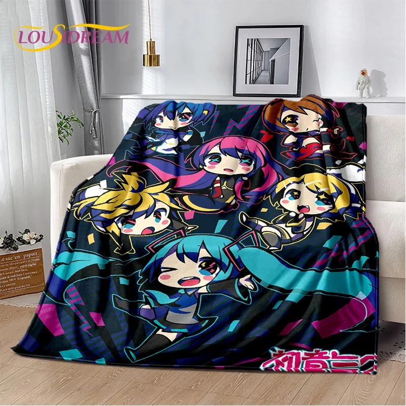 3D Cute M-Mikuu Cartoon Music Characters Blanket,Soft Throw Blanket for Home Bedroom Bed Sofa Picnic Office Cover Gift Kids