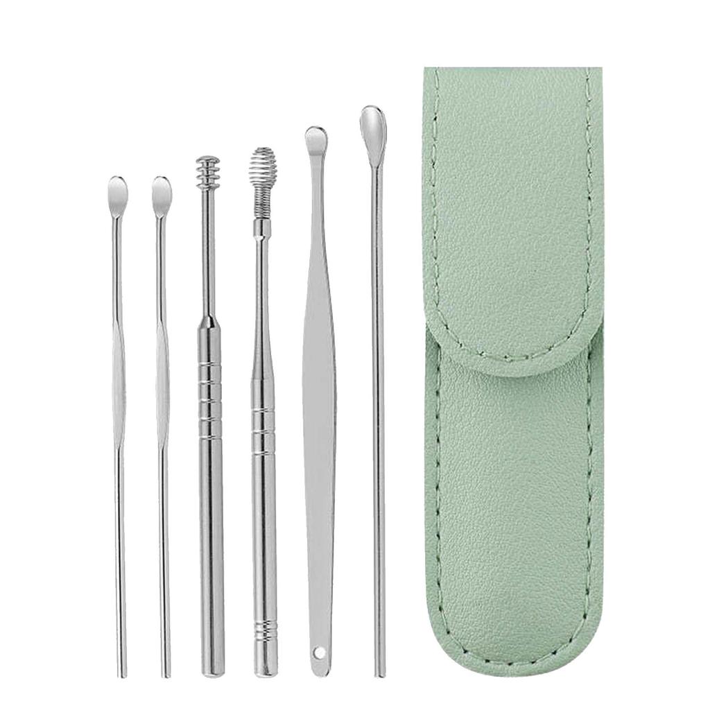 Набор для чистки ушей, безопасный инструмент для удаления ушной серы, набор для удаления ушной серы, простой в использовании, ушной ершик, с коробкой для хранения