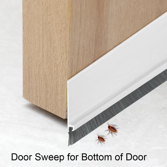 2 шт. дверная щетка для нижней части двери, интегрированная дверная щетка, самоклеящаяся герметизирующая прокладка для защиты от пыли, насекомых, холода и тепла