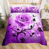Пододеяльник Роза Твин Кинг Для Мальчиков Девочек Подарок на День Святого Валентина Романтический Цветочный Комплект Постельного Белья Водяной Цветок Цветение Пододеяльник