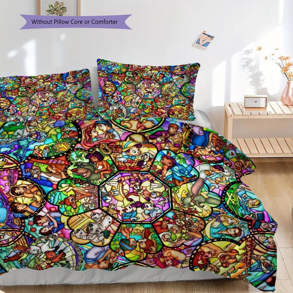 Castle Night Fantasy Threepiece Set 1 Duvet Cover 2 Pillowcase Without Core Soft And Comfortable Bedding Set Duvet Cover And Pillowcase