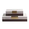 Minimalist Leather Jewelry Boxes Cosmetic Jar Dresser Table Desk Decoration Exquisite Jewelry Ring Earrings Necklace Storage Box