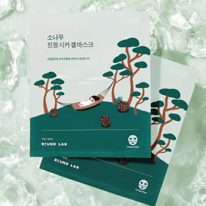 ROUND LAB [новое покрытие AdhesiOn] Маска-гель Round Lab Pine Soothing Cica, 1 шт. 