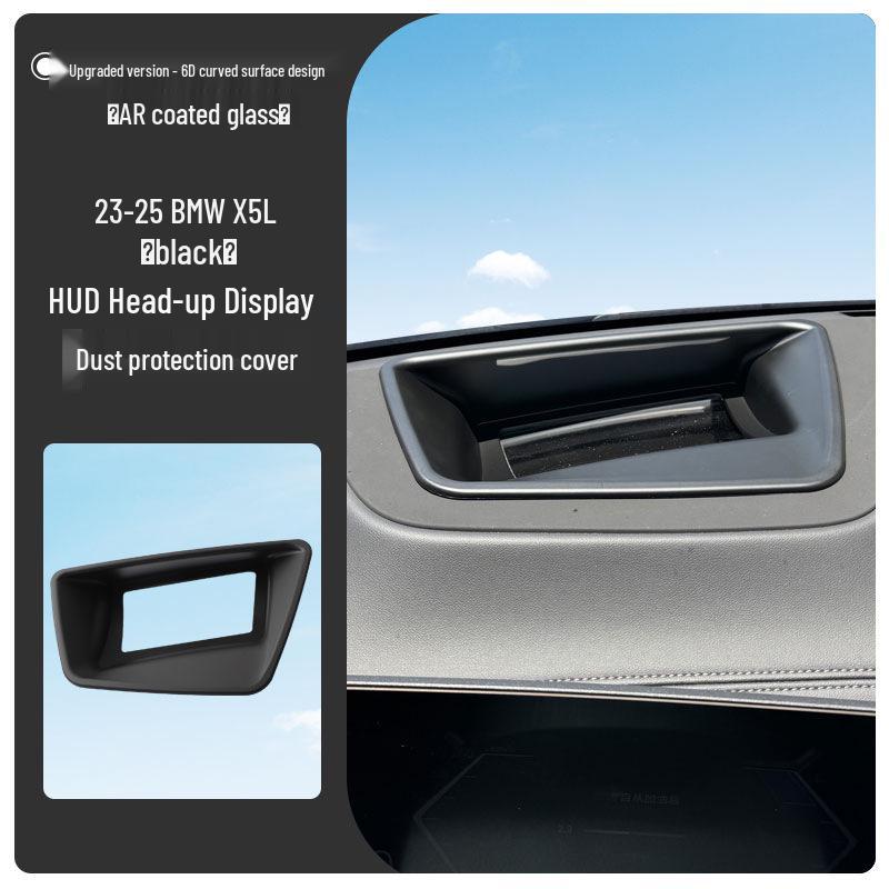 Защитная крышка для HUD-дисплея BMW X5L: Изогнутый дизайн 6D, Защита от царапин, Антибликовый салонный аксессуар.