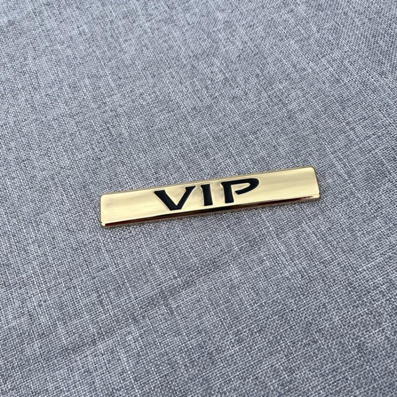 Car VIP metal car sticker VIP word logo Car logo Tail logo Side label Fender body scratch sticker