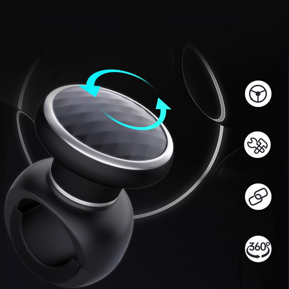 Car Steering Wheel Spinner Knob ABS Premium Black Assist Ball Grip Booster For Truck SUV Sedans Easier Parking Steering Controls