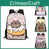 Детский рюкзак Pusheen Cat из ткани Оксфорд, дышащий, прочный, легкий, школьная сумка для учеников начальной школы