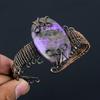 Purpurite Gemstone Pure Copper Wire Wrapped Handmade Cuff/ Bangle Jewelry For Gift