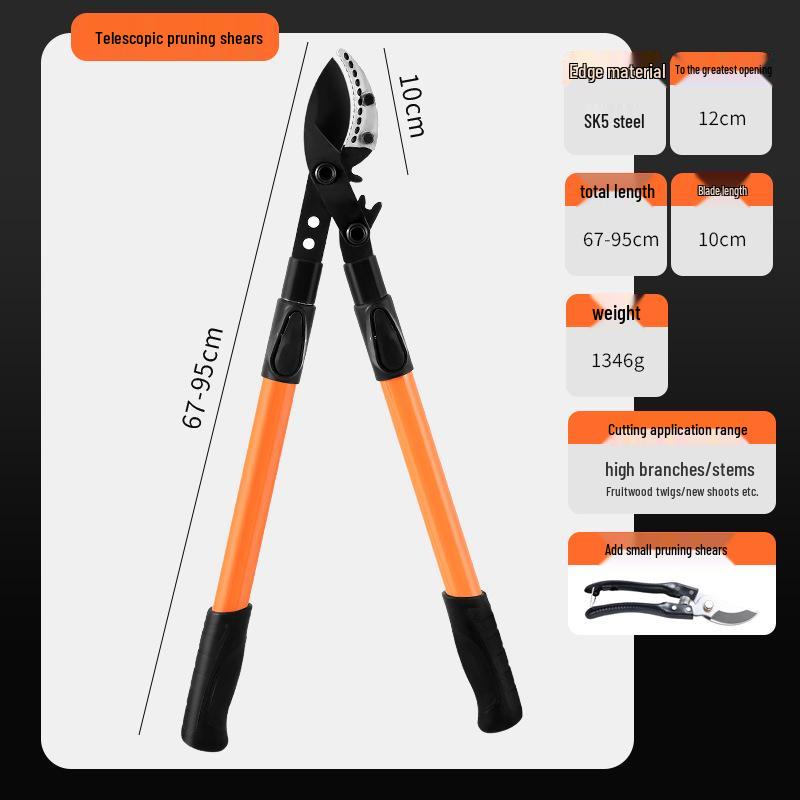 Heavy Duty Extendable Pruning Shears - SK5 Coarse Branch & Fruit Tree Pruner for Landscaping & Gardening