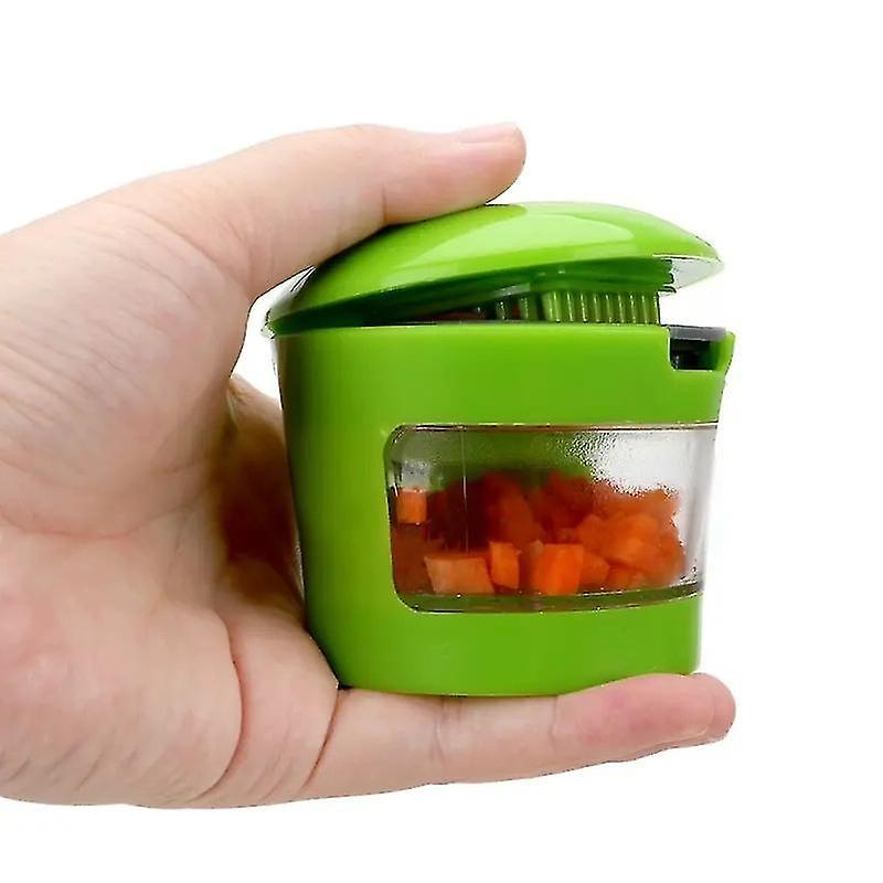 Kitchen Innovations Garlic Press, Crusher, Cutter, Mincer, and Storage Container - Includes Silicone Garlic Peeler - Easy to Clean - Stainless Steel B