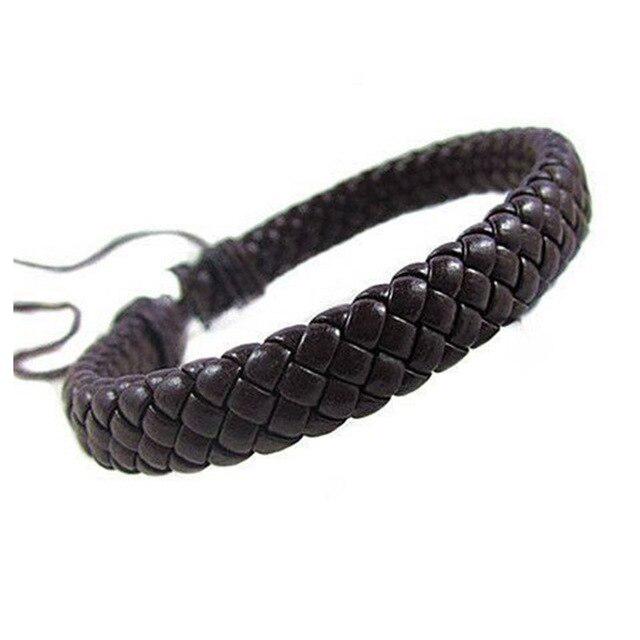 Trendy Charm Bracelets Leather Jewelry Woven Rope Chain Comfortable Vintage Men Women Gift