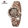 Forsining Elegant Fashion Women Automatic Mechanical Watches Luxury Diamond Stainless Steel Waterproof Ladies Stylish Wristwatch