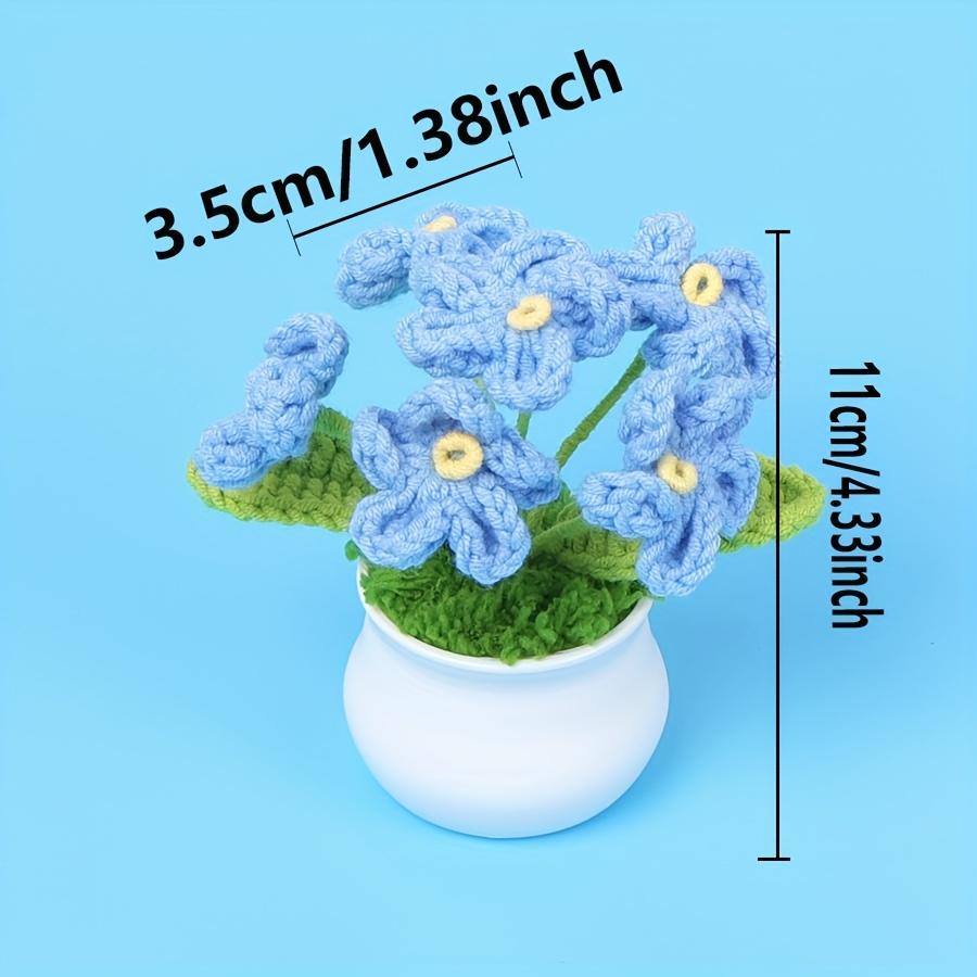 2 шт. Ручная работа Вязаные крючком Тканевые Цветы Маргаритки Белые и Розовые Горшки, Искусственные Растения для Домашнего Декора, Вязаные Крючком Цветы, Подарок для Особых Случаев