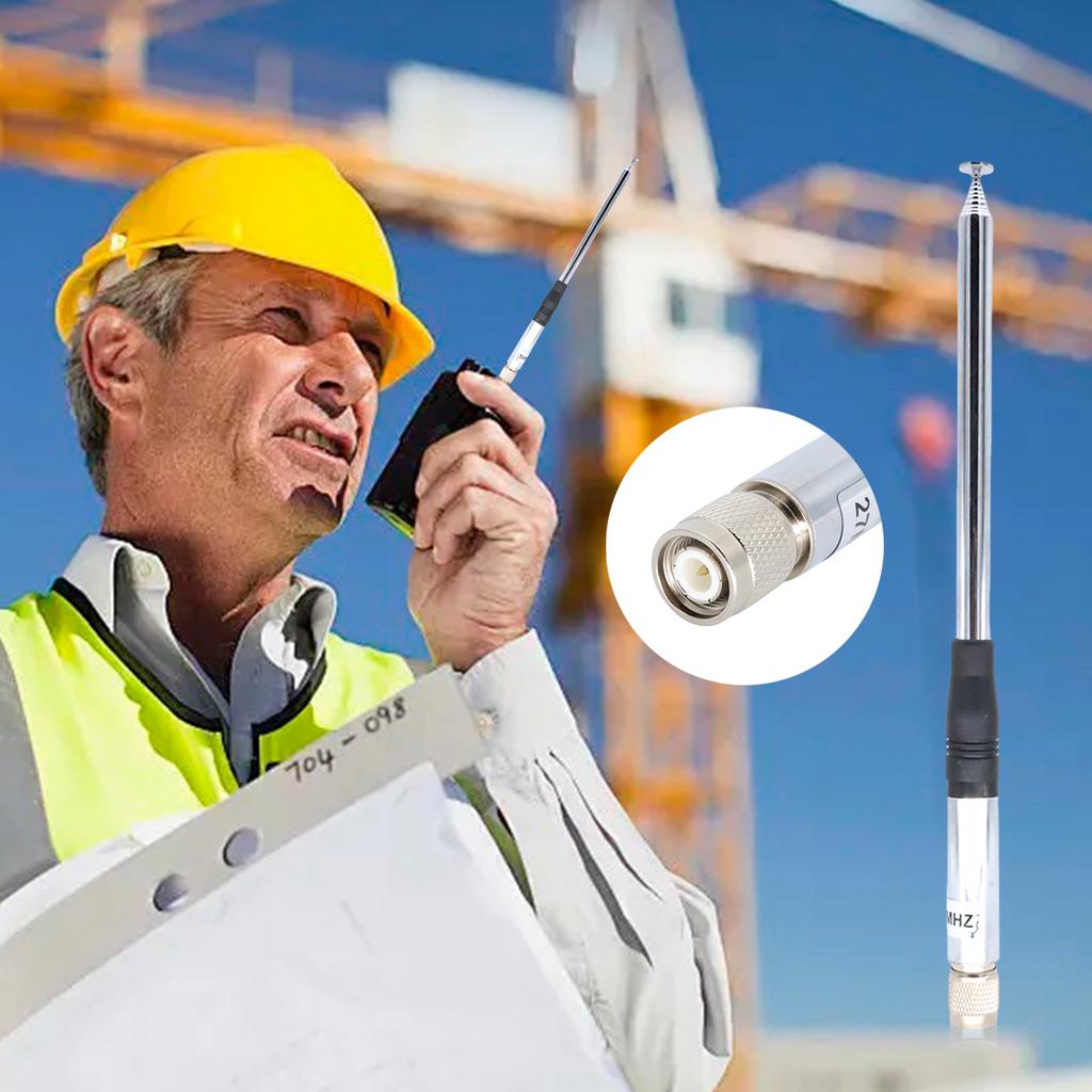 27Mhz Antenna 9-Inch To 51-inch Telescopic/Rod Antennas TNC Connector Aerial Telescopic Antenna for CB Handheld/Portable Radio