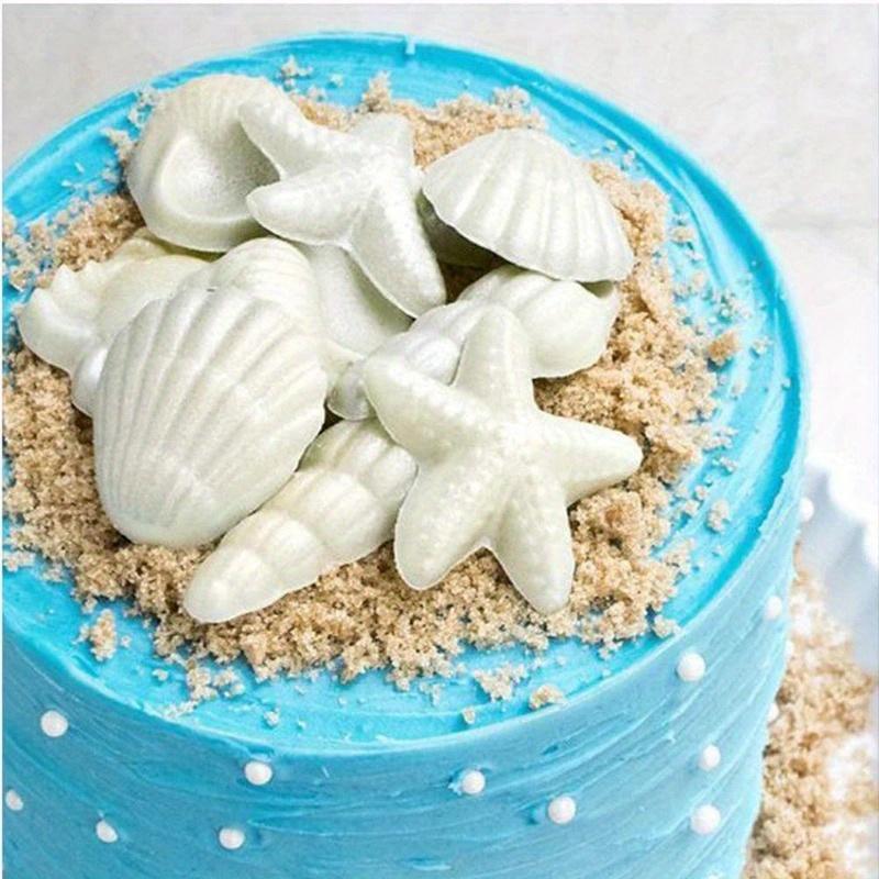 Силиконовые формы для мыла в морском стиле: Ракушка, Раковина, Морская звезда, Рыба. Для изготовления натурального мыла ручной работы.