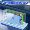 Dust Cover with 16 LED Colors Light Base for Nintendo Switch/OLED Acrylic Clear Display Box Anti-Scratch Waterproof Slim Dock
