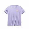Удобная Дышащая Однотонная Футболка с Круглым Вырезом Универсальная Футболка с Коротким Рукавом Женские Футболки Свежий Пурпурный 962528112-2