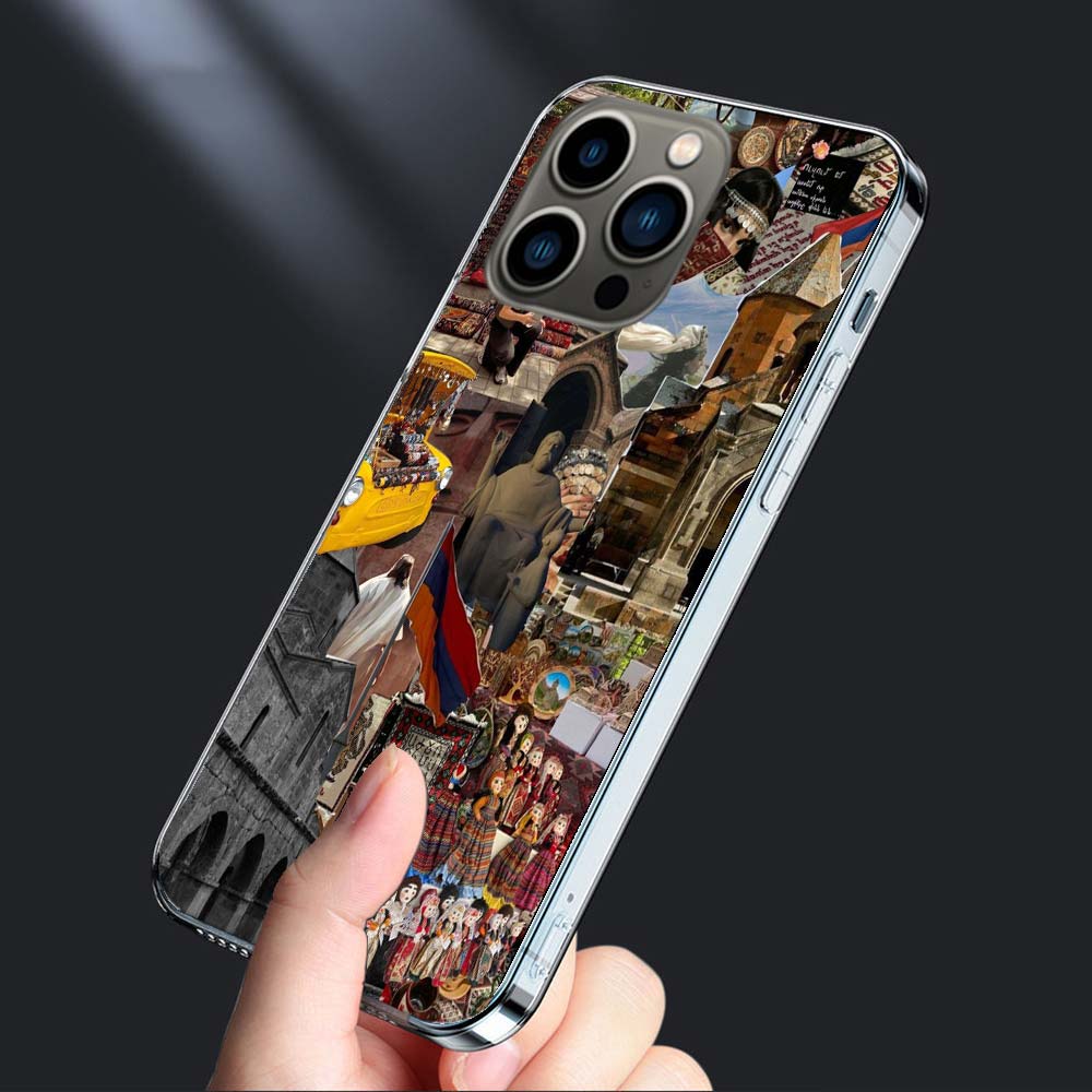 Флаг Армении Паспорт АРТ Чехол для телефона Для iPhone 16E 15 Pro 14 Plus 17E 16 17 Pro Max Air 11 12 13 Mini Ударопрочный Capa Милый C