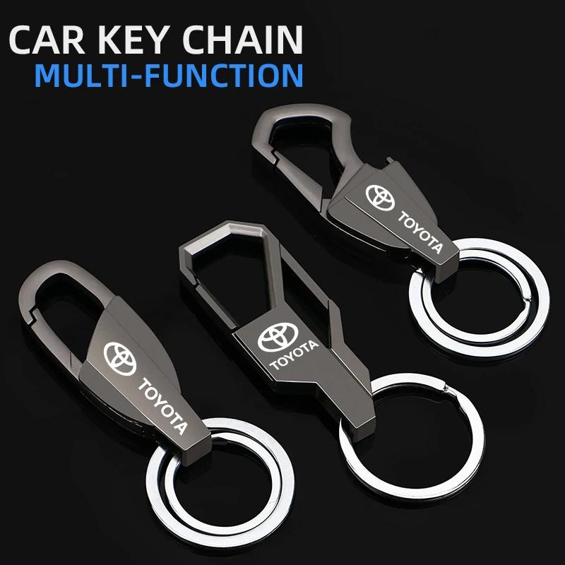 Simple creative trendy keychain for men women waist keychain For Toyota C-hr Rav4 Hilux Prius Avensis Auris Corolla