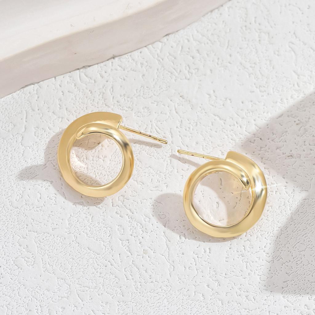 Серьги женские Xiaoqing Fresh Wind, простые серьги U-образного дизайна, универсальные серьги для темперамента