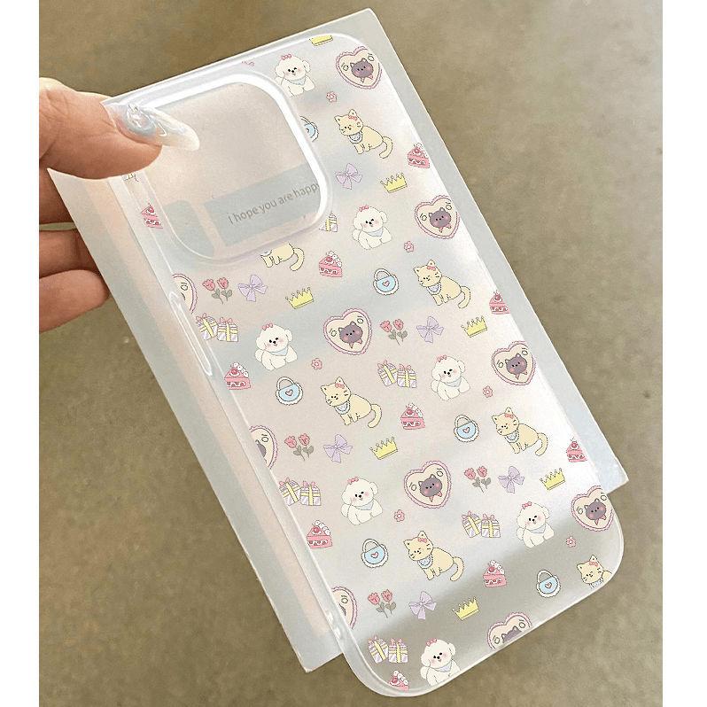 Любящие кошек и собак для iPhone17 для Apple 16 Женский чехол для телефона 13 Promax Мультяшный 14 Прозрачный 12