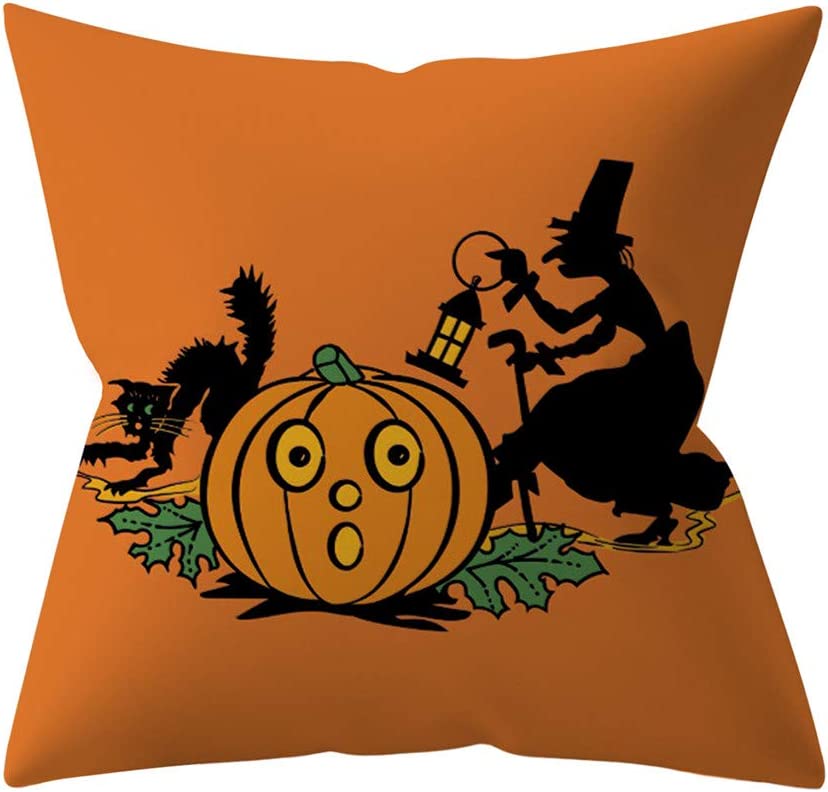 Хэллоуин ужас тыква летучая мышь паутина наволочка с принтом бытовая гостиная диван украшение квадратная наволочка