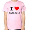 Футболка I Love Marbella Испания Отпуск Мужская Женская Топ