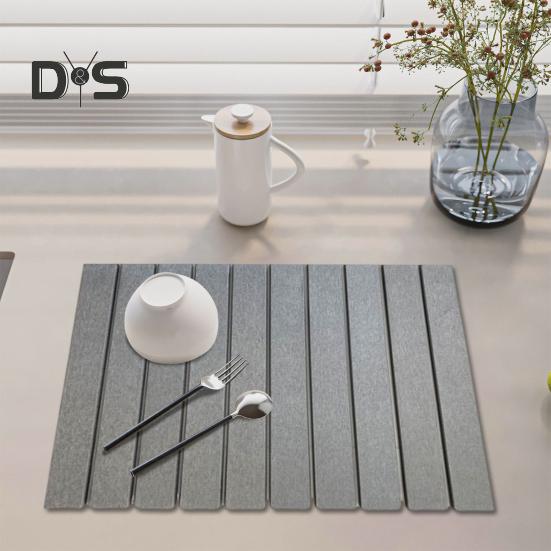 Коврик для сушки кухонной столешницы, быстросохнущий, водопоглощающий коврик из диатомита, складная тарелка, миска, держатель для бутылок, стаканов, коврик из диатомита