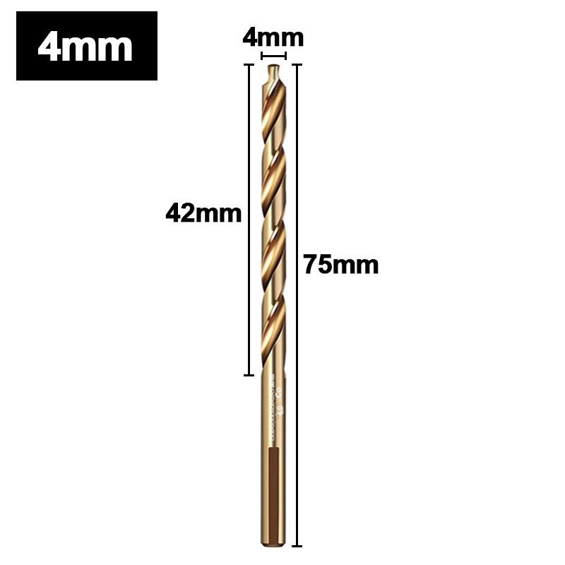 Сверло спиральное ступенчатое кобальтовое, сверло из быстрорежущей стали M35 с прямым хвостовиком (3-13mm) для металла, нержавеющей стали, железа
