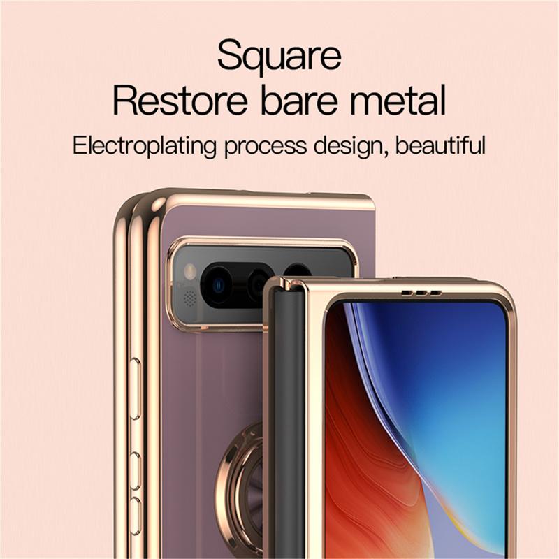 Ударопрочный чехол-держатель для телефона с кольцом для Google Pixel Fold, защитная задняя стенка, роскошный чехол с полной защитой