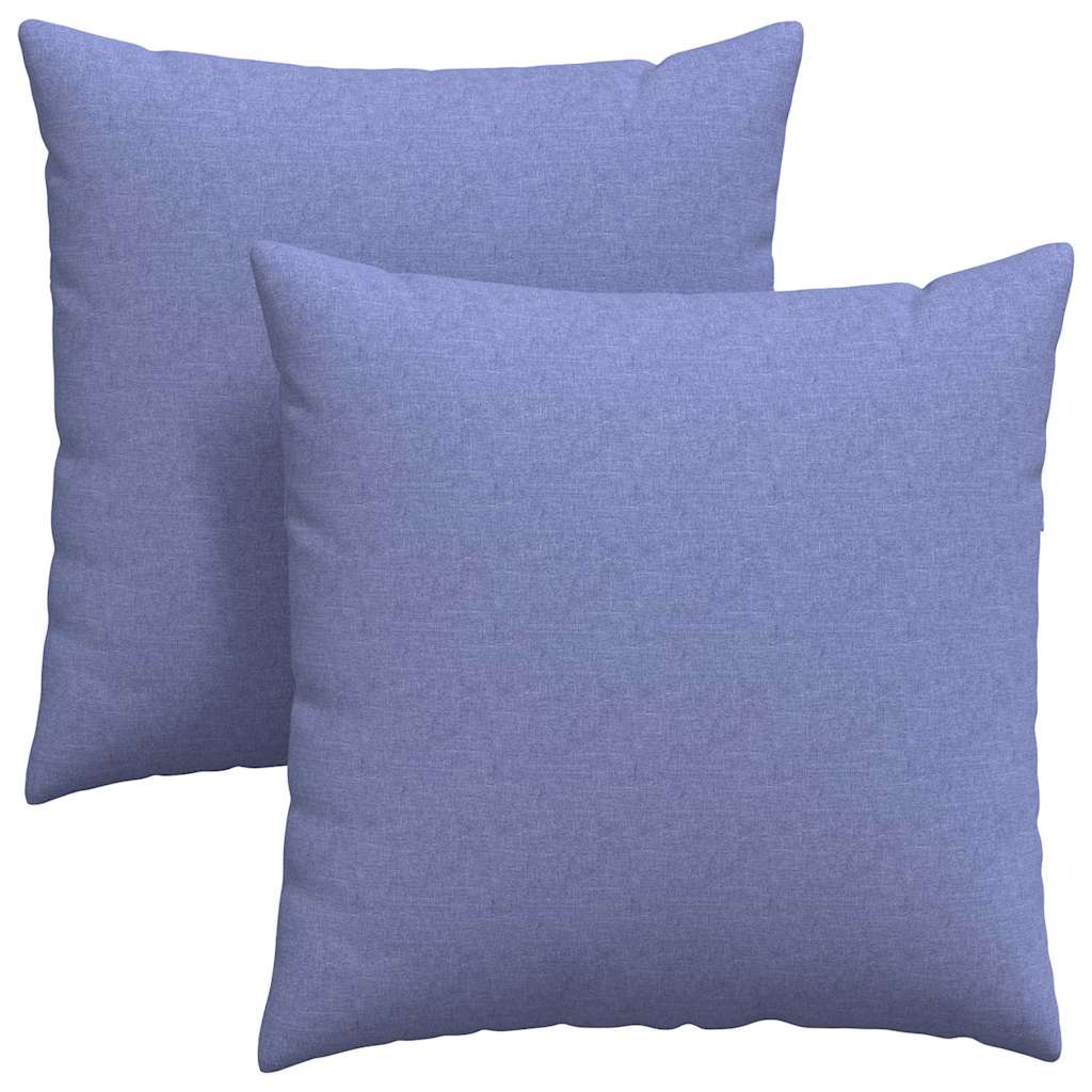 Sofa Cushions 2 pcs Denim Blue 60 x 60 cm Fabric