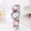 Irregular Shape Casual Easiest for Match Vintage Quartz Watch for Daily Wear Women's Gemstone Crystal Bracelet Watch