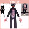 Sirenhead Cartoon Cat Onesie Costume For Kids Halloween Cosplay Outfit Terror Game-inspired