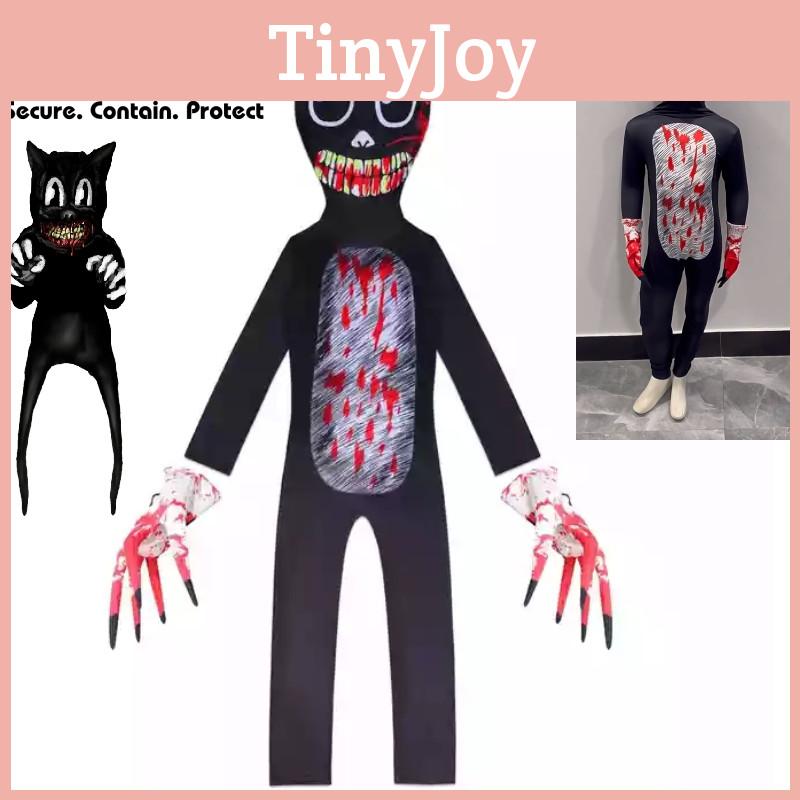Sirenhead Cartoon Cat Onesie Costume For Kids Halloween Cosplay Outfit Terror Game-inspired