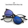 2 In 1 Magnetic Sunglasses Soft Transparent Color Frame Clear Lens Sun Glasses Classic Vintage Sunshades