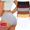 1 шт. Женское нижнее белье большого размера с высокой талией, однотонное, хлопковое, модное, дышащее, мягкое и удобное