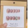 Wearing Armor Pure Handmade Manicure Finished Fake Nail Patch Gentle Princess Chasing Light Cat Eye Flash Diamond Simple Short Style