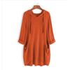 Spring Autumn Women's Hooded Solid Color Loose Long T-shirt Irregular Long Sleeve Pocket Pullover Top