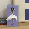 Tissue Box Holder Creative Lady Flying Skirt Design Easy Access Square Tabletop Tissue Box Holder Home Office Supplies