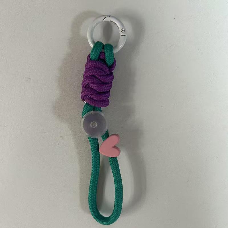Fashion Keyring Creative Braided Lanyard Keychain For Phone Case Women Anti Lost Knot Rope Strap Car Key Chains Diy Accessories