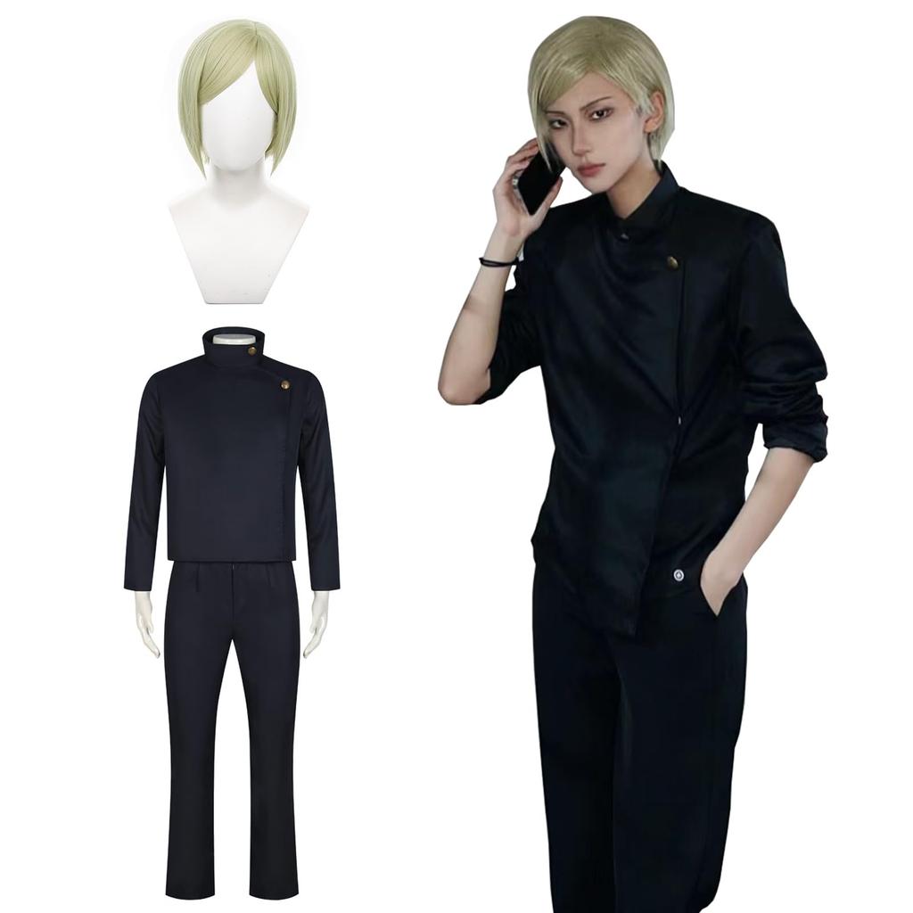 Нанами Кенто Косплей с париком Студент Дзюдзюцу Кайсен Косплей Костюм Полный комплект Костюм для взрослых Культурный фестиваль Нанами Кенто Косплей [Кандзи