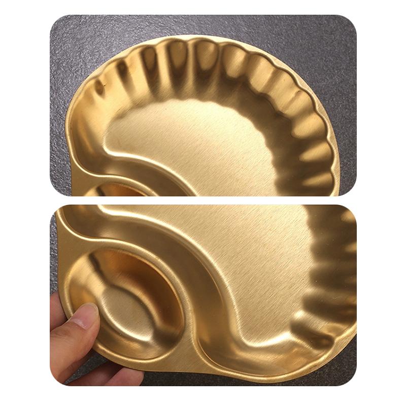 Французский Ретро Форма Ракушки Нержавеющая Сталь Картофель Фри Жареная Курица Тарелка для Закусок Домашнее Хранение Декоративные Тарелкипрочная Нержавеющая Сталь